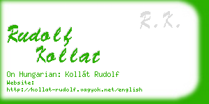 rudolf kollat business card